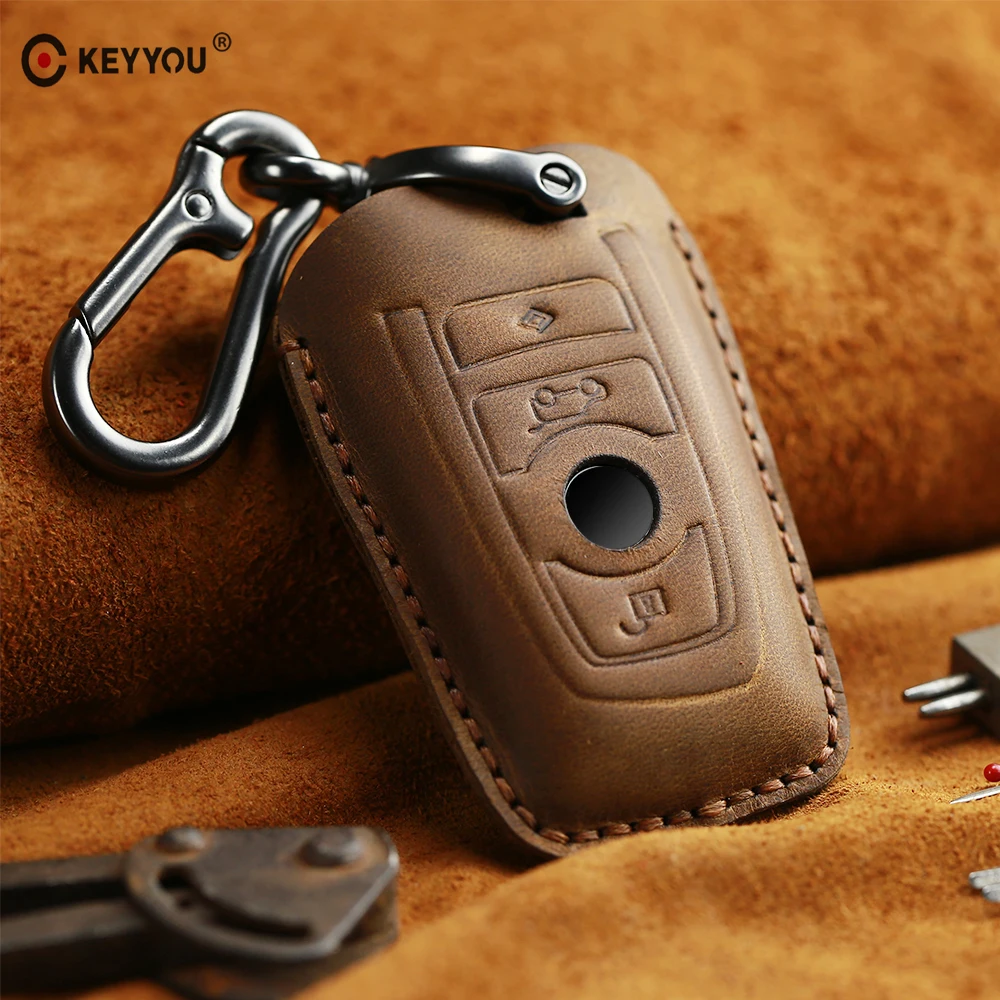 Чехол KEYYOU для ключей из натуральной кожи чехол автомобильных BMW X1 X3 X4 X5 1 3 5 7 серии