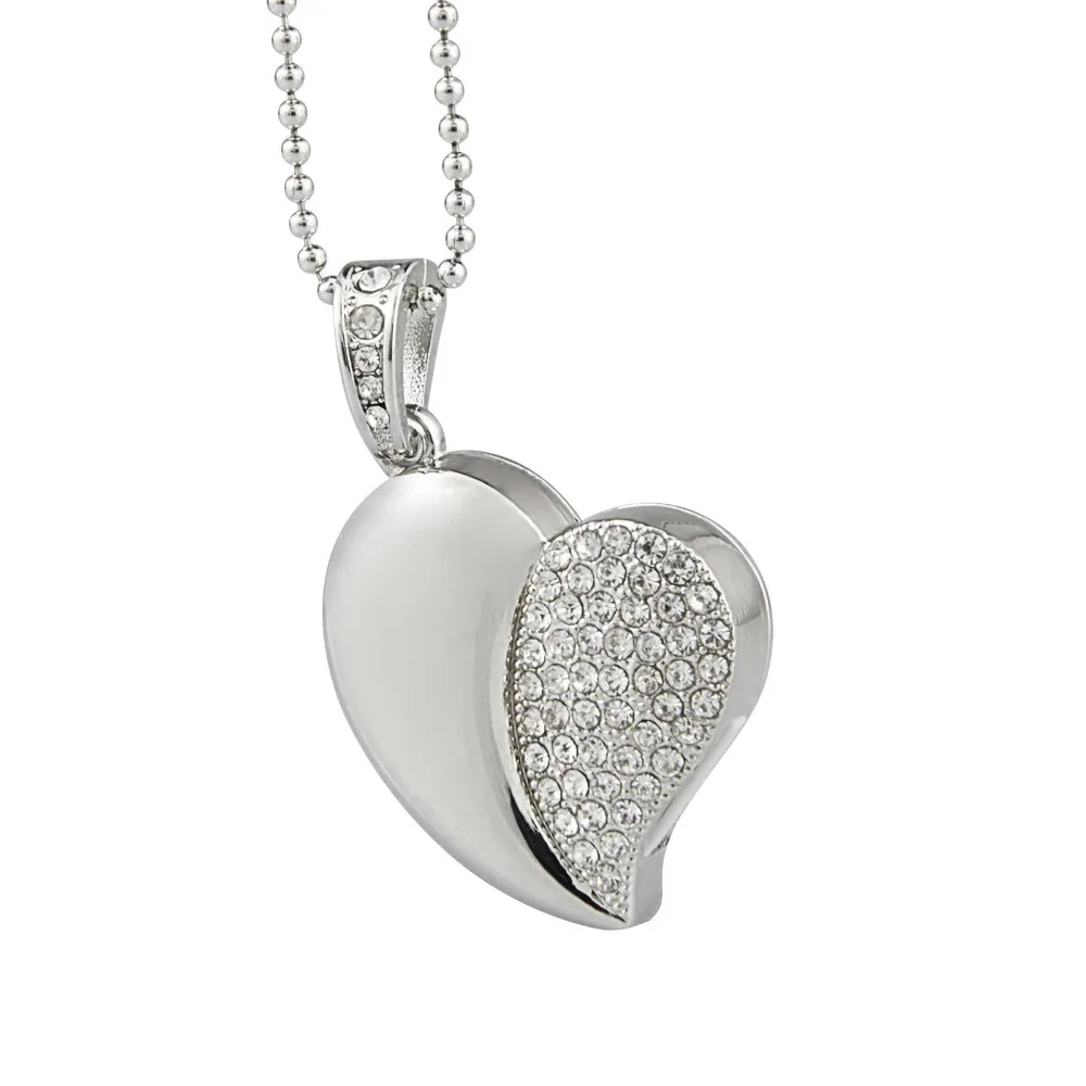J boxing Crystal Heart 64GB USB Flash 32GB Pendrive 8GB 16GB Stick Memory для компьютера ноутбука Mac Tablet Disk|USB