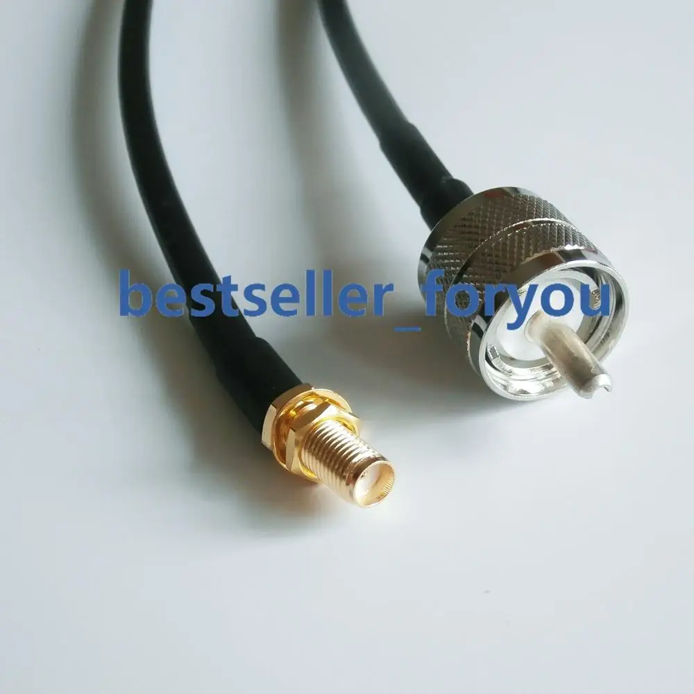 SMA Гнездовой к UHF Male PL259 ВЧ кабель с прямым свиным хвостом соединительный RG58 50