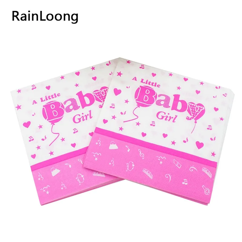 [Rainloong] Baby Shower Бумага салфетка для мальчика и девочки, Пол раскрыть вечерние ткани украшение для салфеток салфетки 33*33 см 1 упак./лот - Цвет: Серебристый