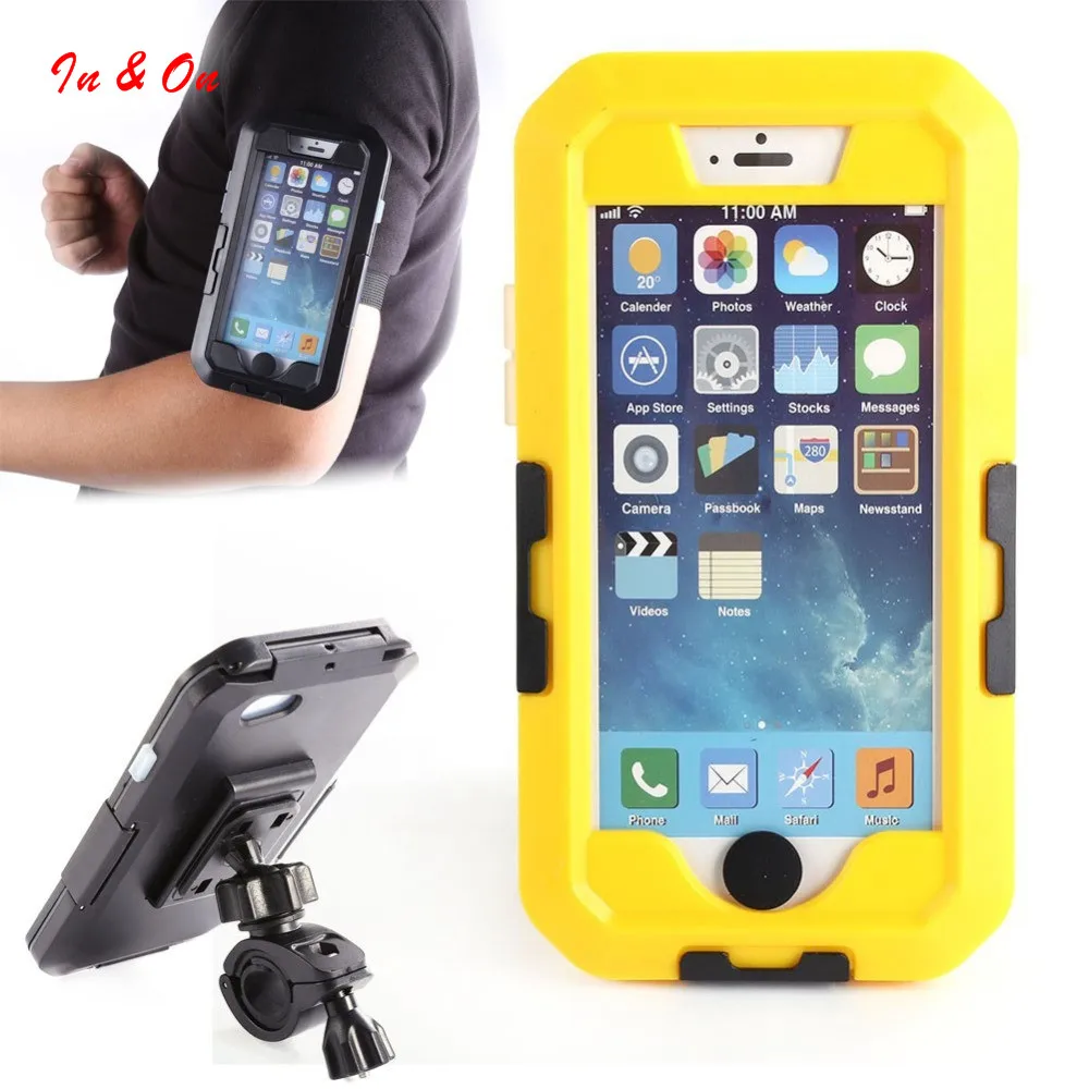 imágenes para Caso de prueba de Choques impermeable Para Bicicleta de Manillar Titular de Montaje Para el iphone 6 Caja Del Teléfono imágenes para Caso de prueba de Choques impermeable Para Bicicleta de Manillar Titular de Montaje Para el iphone 6 Caja Del Teléfono