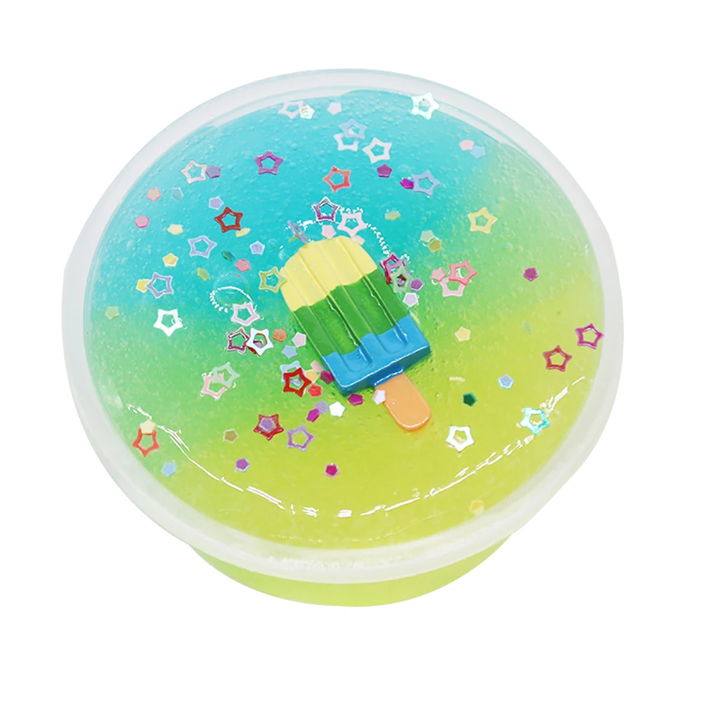 Смешивание цвет прозрачный кристалл Squishy мороженое слизь грязь DIY Игрушка снятие стресса подарки