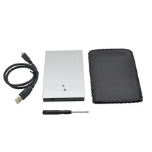 Conteneur en argent pour disque dur SATA vers USB2.0 2.5 adaptateur de pilote de disque dur externe 1 to 500 GB SSD HDD boîtier boîtier boîtier Optibay