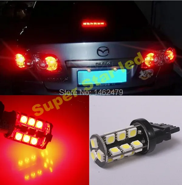 2 x 7443 T20 W21/5W Car LED STOP TAIL Bulbs Brake Lights Bulb For Mazda