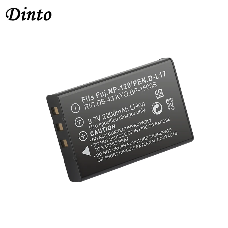 Dinto 2200 мА/ч NP-120 NP 120 NP120 FNP-120 FNP120 Камера Аккумулятор для FUJIFILM Finepix F10 F11