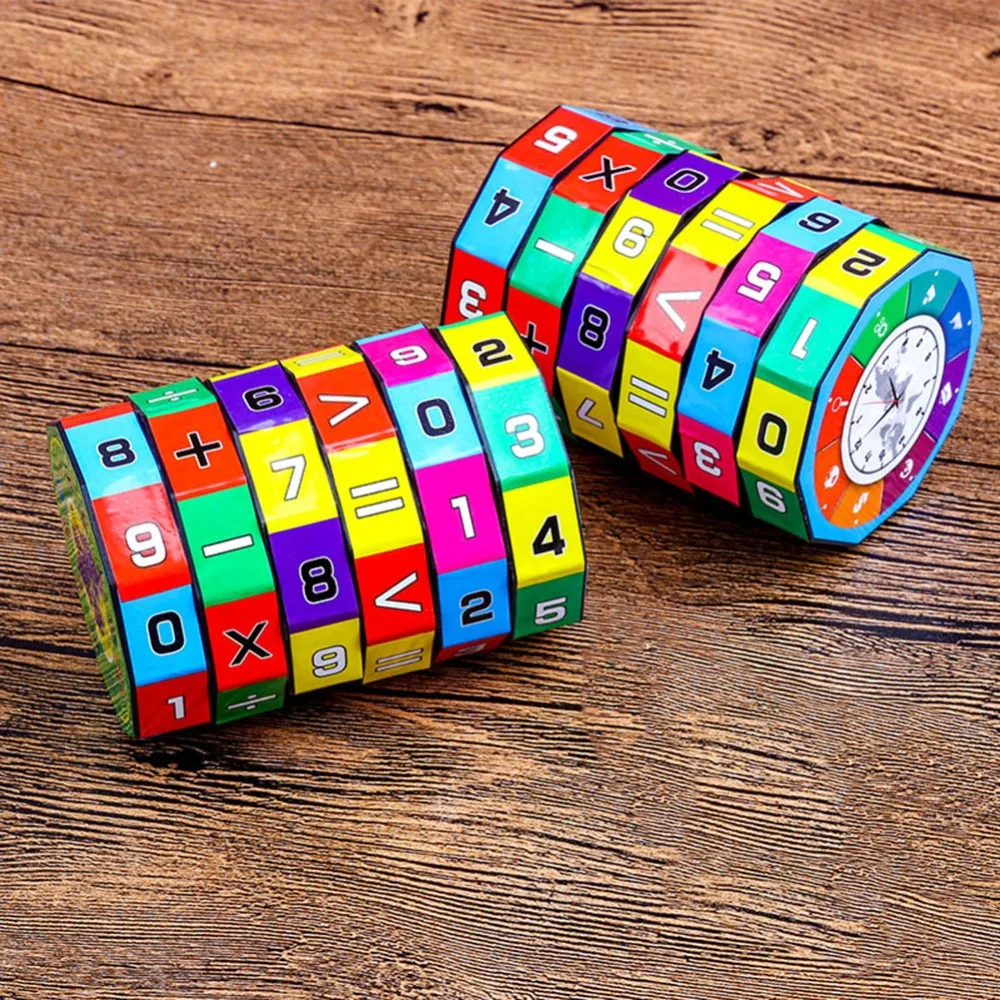 

1PC Plastic Colorful Fun Counting Puzzle Creative Cylindrical Number Toy for Children Early Education Learning Tools