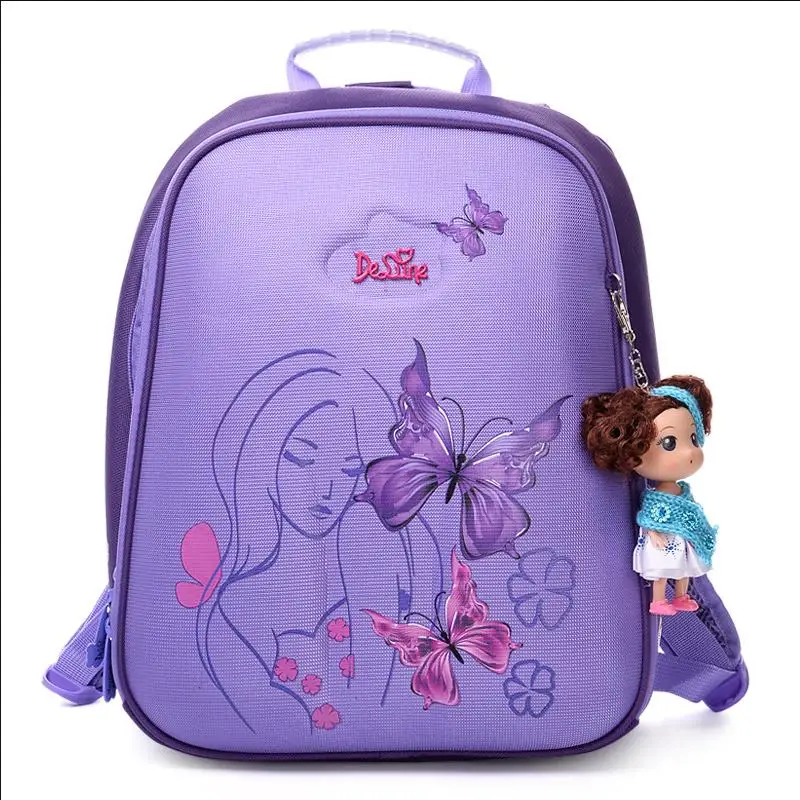 Authentic Delune 2016 new 3D cartoon children school bags for girls printing backpack children Customized design child schoolbag