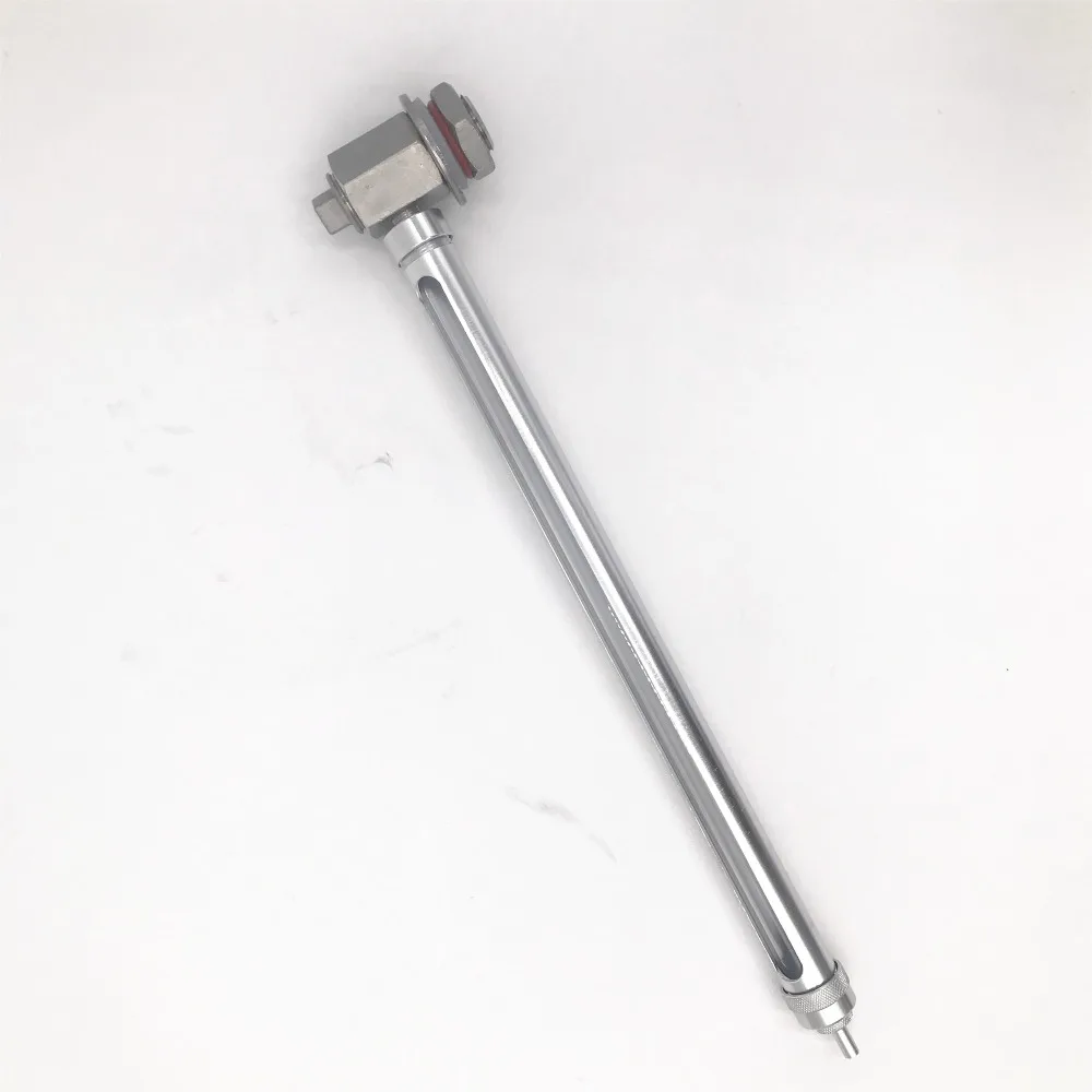 

11" Sight Gauge, 1/8" MPT Thread + Adapter with plug, High Temp Food Grade Silicone Washers and Tubing