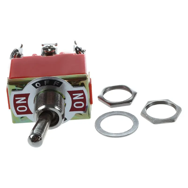 

AC 250V 15A Latching 3 Way On-Off-On Single Pole Double Throw Toggle Switch
