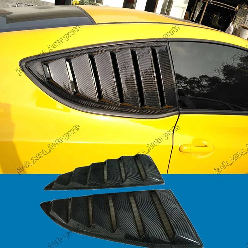 Настоящее углеродное волокно сторона заднего окна жалюзи щит для hyundai Genesis купе 2008 2009 2010 2011 2012