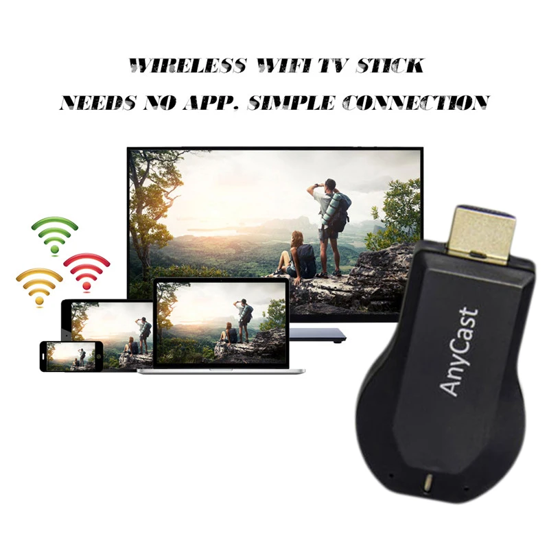 Беспроводная ТВ приставка AnyCast DLNA 1080P Full HD Wi Fi приемник Airplay HDMI Miracast для ios Android ПК 256