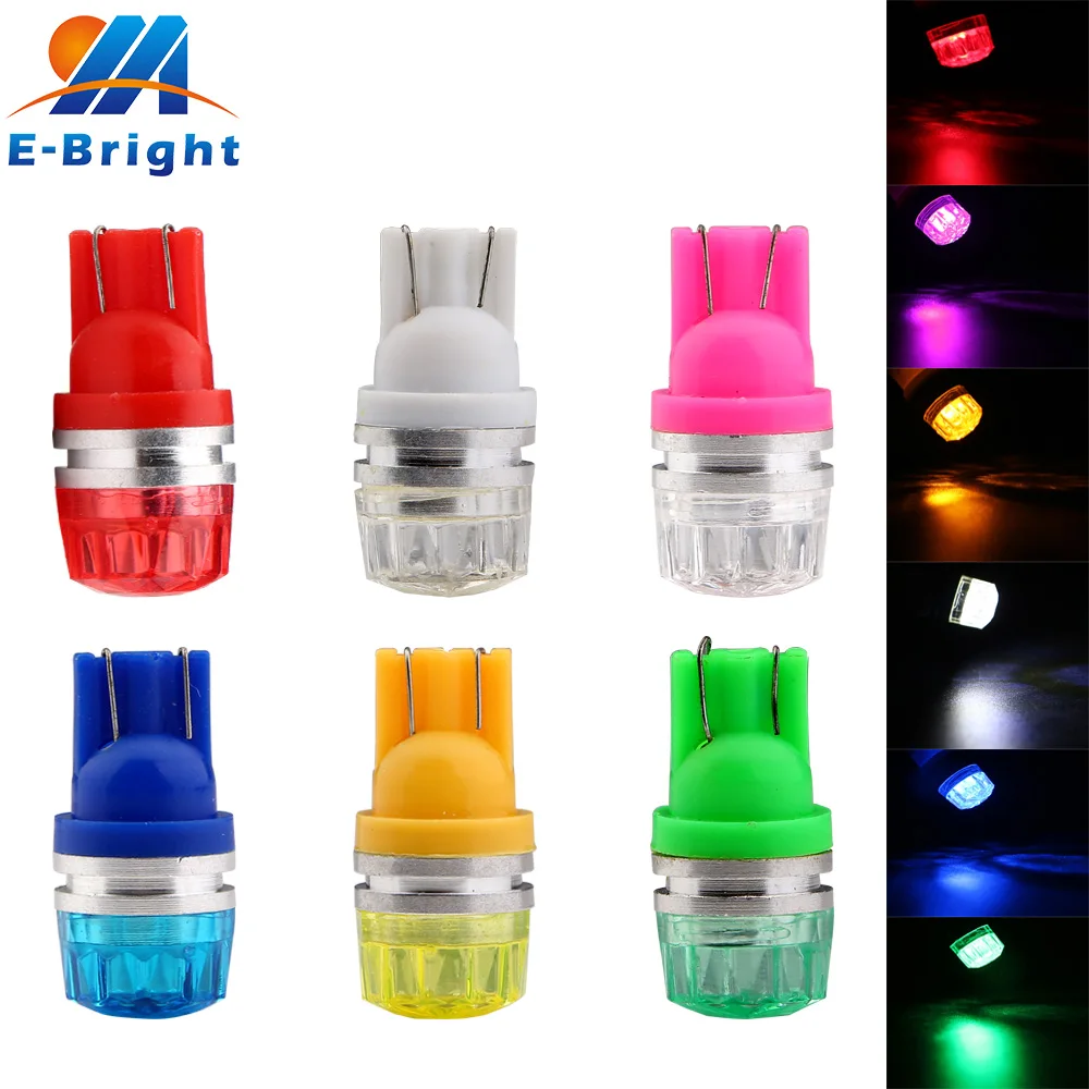 

YM E-Bright 100PCS T10 194 168 1W LED with Lens Auto Clearance Side Marker Lamps Turn Signal Reading Interior LED Lights