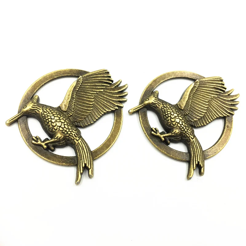 

10Pcs Antique Bronze Tone Pendants For Necklaces Long Mouth Fly Bird Animal Metal Craft Charms Jewelry DIY Accessories 40mm