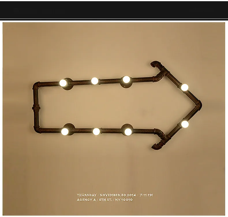 Промышленный настенный светильник-бра, железный светильник, бар, кофейня, ресторан, треугольный индикатор, настенный светильник, лофт, Декор, лестничная лампа