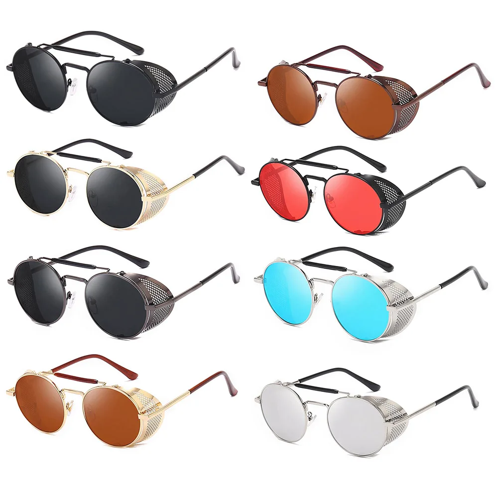 

Retro Steampunk Sunglasses Men Polarized Mirror Goggles Driving Sun Glasses Man Designer Retro Driver Sunglass UV400