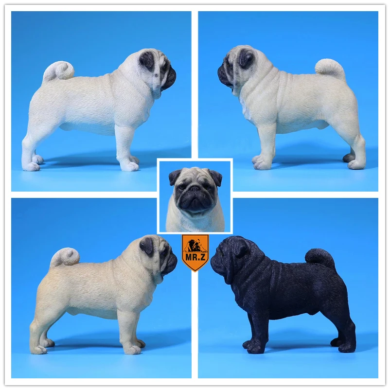 

[Estartek] Mr.Z Animal Serie NO.18 1/6th Canis Lupus Familiars Pug Bulldog Statue Props for 12" Collectible Action Figures DIY