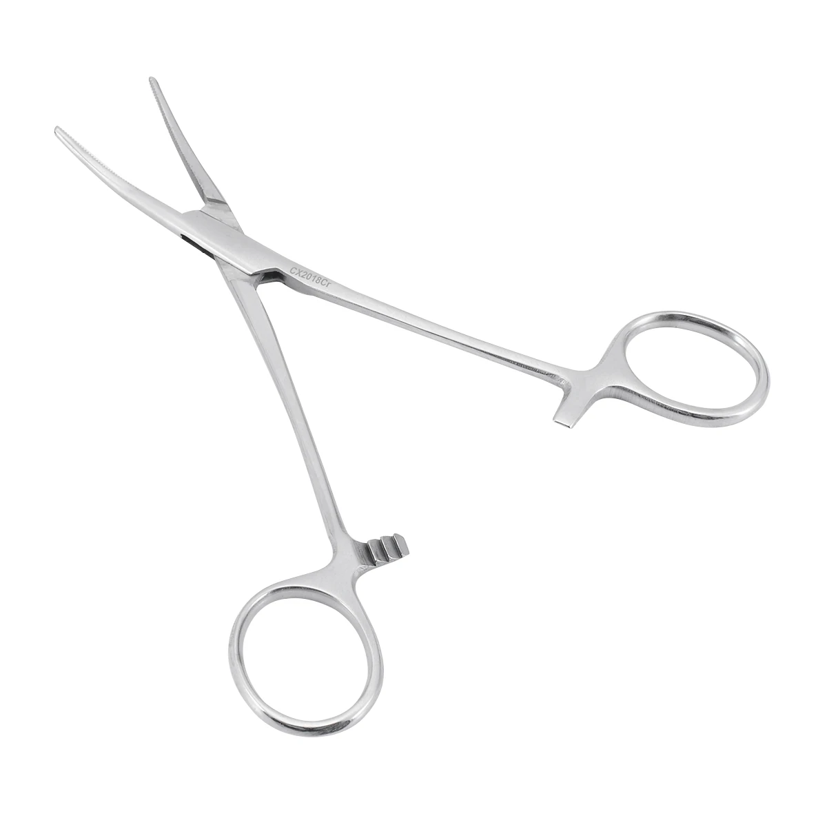 1X Stainless Steel Bend Type Hemostat Locking Forceps Curved Mosquito Elbow Hemostat For Fishing Scissors Box Tool 16cm