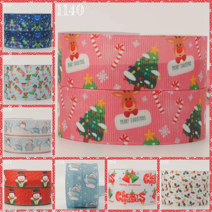 

New arrivals 7/8" 22mm Happy Christmas ribbon grosgrain ribbon printed ribbon tape Free shipping