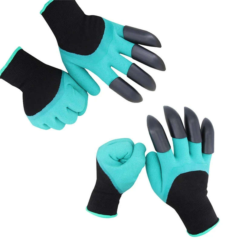 

1 Pair Garden Genie Gloves Rubber Graden Gloves with Fingertips for Claws Rose Pruning Digging and Planting Household Gloves
