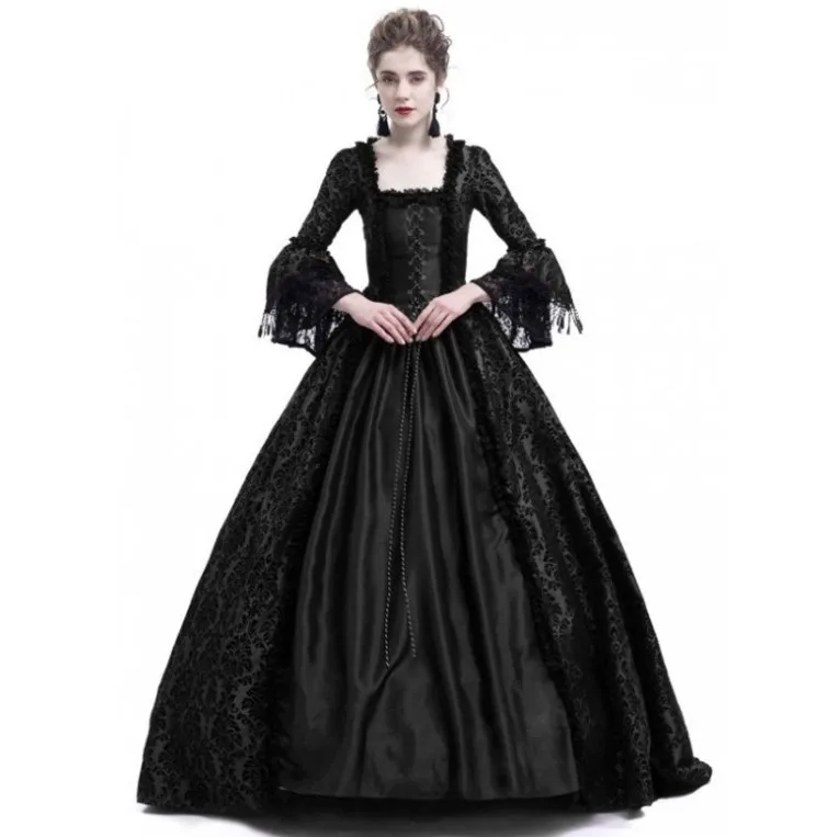long black medieval dress