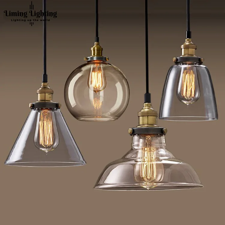 

Europe and the United States and the country to the ancient style of the industrial wind lamp coffee shop glass hood