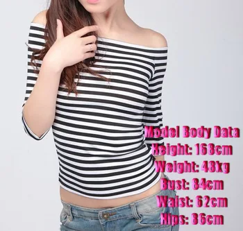 

Girl casual half-sleeved T-shirt, Women Slim T-shirts,Modal half-sleeved t-shirt, Seaman Striped,Japan silk cotton,Free shipping