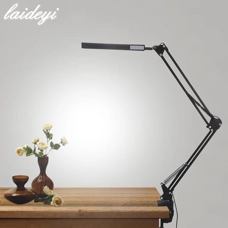 

LAIDEYI Desk Lamp Clip Office Led Desk Lamp Flexible Led Table Lamp Reading Led Light Free Dimming Brightness