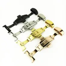 16/18/20/22 мм роскошные часы застежка Нержавеющая сталь Бабочка Кнопка развертывания ремешок для наручных часов застежка часы аксессуары#05