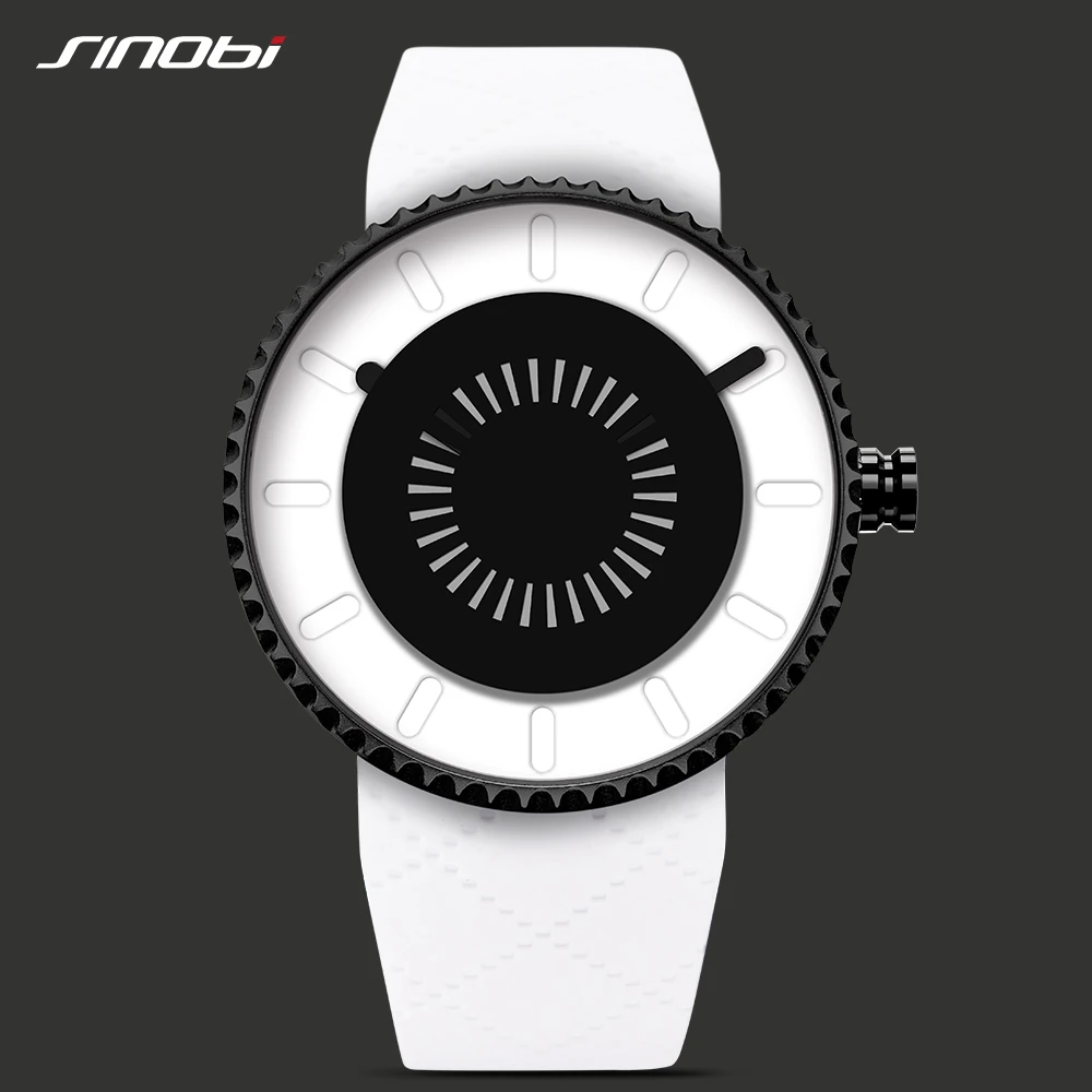 bayan saat SINOBI Mens Creative Watch unisex Sport Unique Gear Design Silicone Band Quartz Watches 2019 Erkek Saat reloj mujer