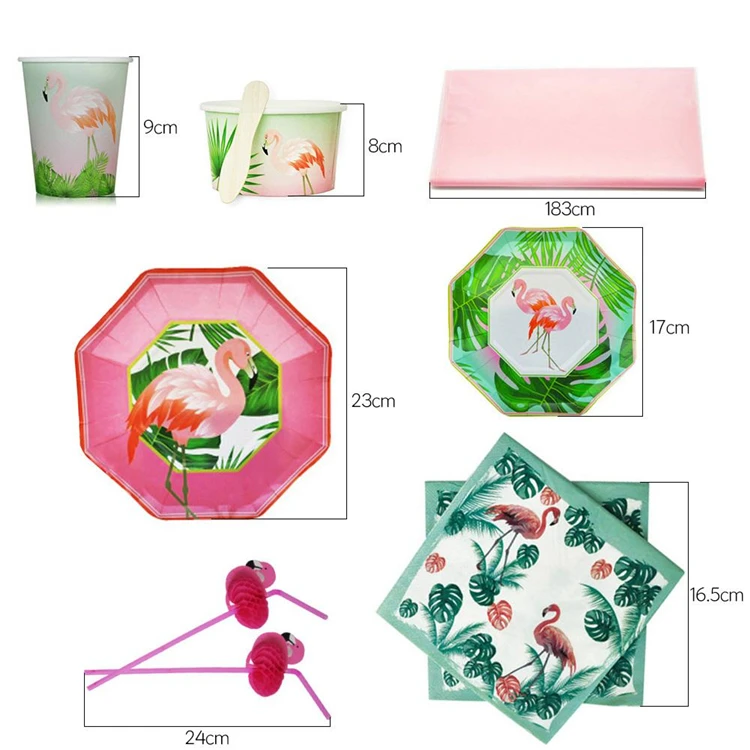 Exclusive-Design-Flamingo-Theme-Birthday-Party-Disposable-Tableware-Set-One-off-Plates-Cups-Bowls-Tablecloth-Straws (2)