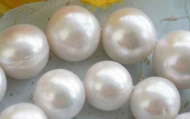 

Hot sell -ROUND white freshwater PEARL NECKLACE Discount 35% -Bridal jewelry free shipping