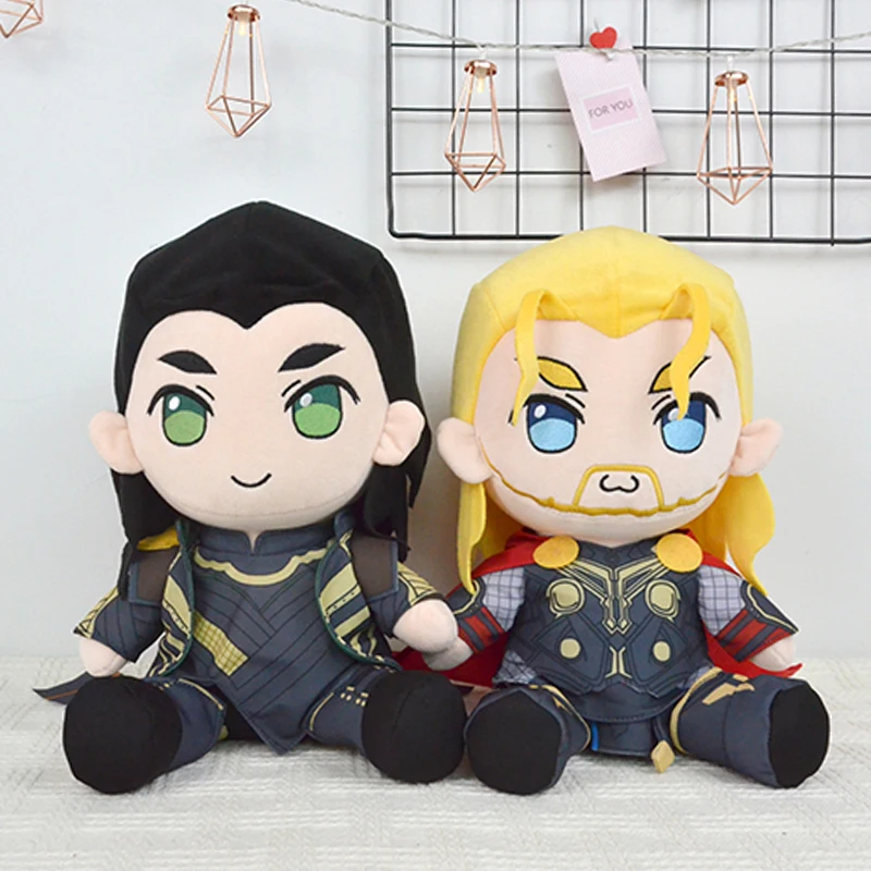 

Movie The Avengers Thor Loki Anime Cosplay CP Doll Plush Stuffed Back Cushion Throw Pillow Sitting Toy Boy Girl's Xmas Gift 30cm