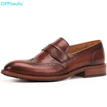 New Fashion Man Casual Party Shoes Men's Slip-on Oxfords Dress Shoe Mens Genuine Leather Business Office Wedding Shoes