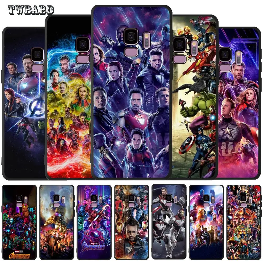 

Luxury Iron Man Marvel Avengers Thanos Thor Case For Samsung Galaxy S10 Plus S8 S10 Plus S7 S6 Edge S10e Note9 8 Etui Capa