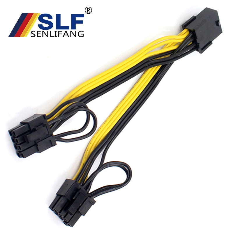 Y разветвитель видеокарта адаптер питания кабели UL 18AWG линия 15 см PCI E 6 контактный