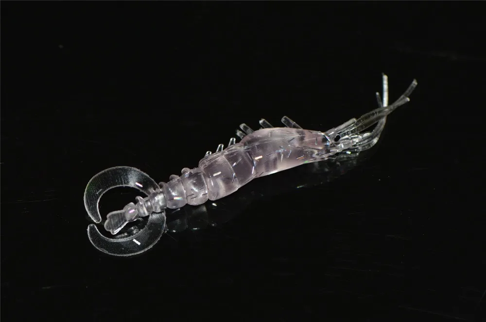 Spinpoler 85mm3g Fishing Lure Shrimp 10pcsLot Artificial Shrimp Saltwater Freshwater Bass Fishing Soft Baits Fishing Tackle  (8)