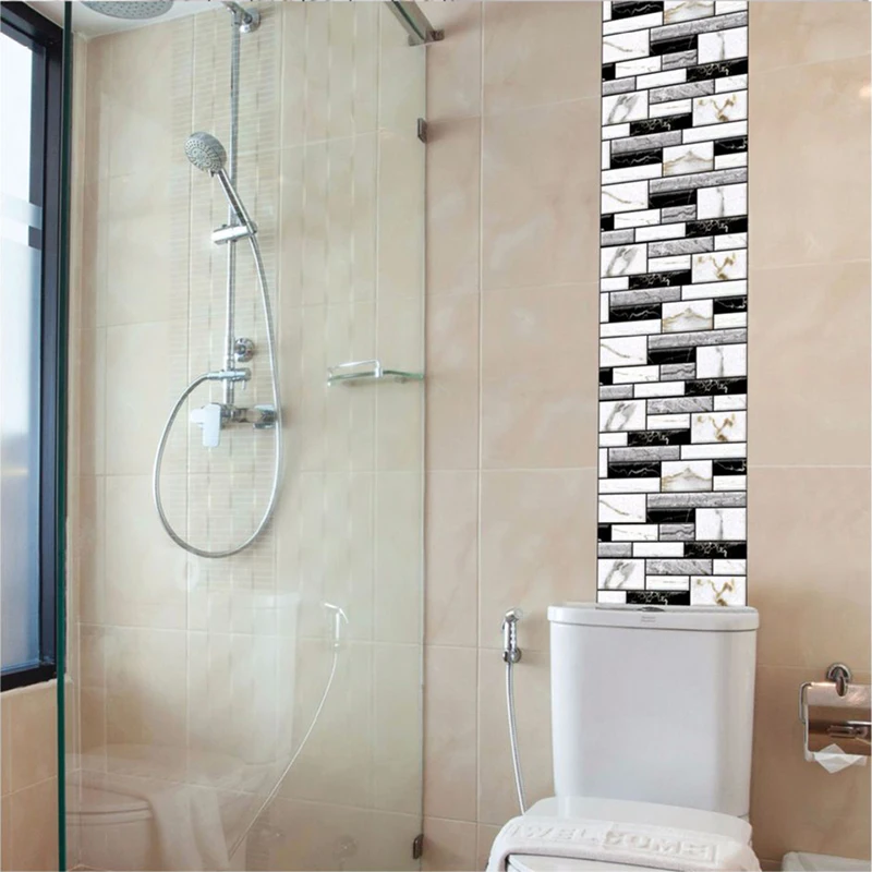 ПВХ 3D Кирпич самоклеющиеся обои для кухни щитка плитки Настенный декор ванной комнаты спальни гостиной обои домашний декор