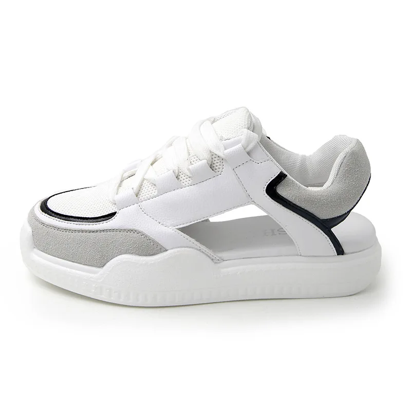 

2019 summer new casual women's sandals wild models muffin thick bottom Roman hollow breathable lightweight sports sandals women