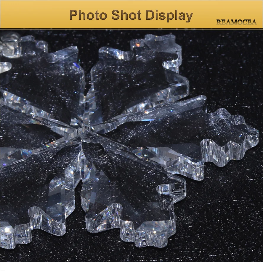 Reamocea Car Interior Crystal Snow Flower Hanging Pendant Decorations Chirstmas Suspension Rearview Mirror Snowflake Ornament (7)