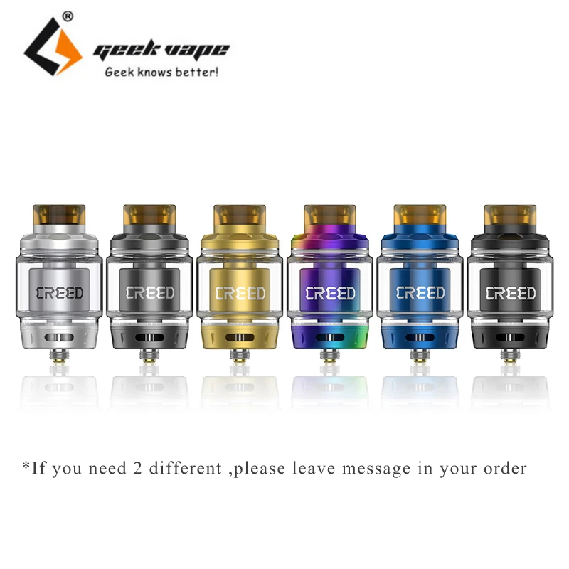 2 шт./лот бак Geekvape Creed 6 5 мл RTA одна/двойная катушка пузырьковое стекло трубка