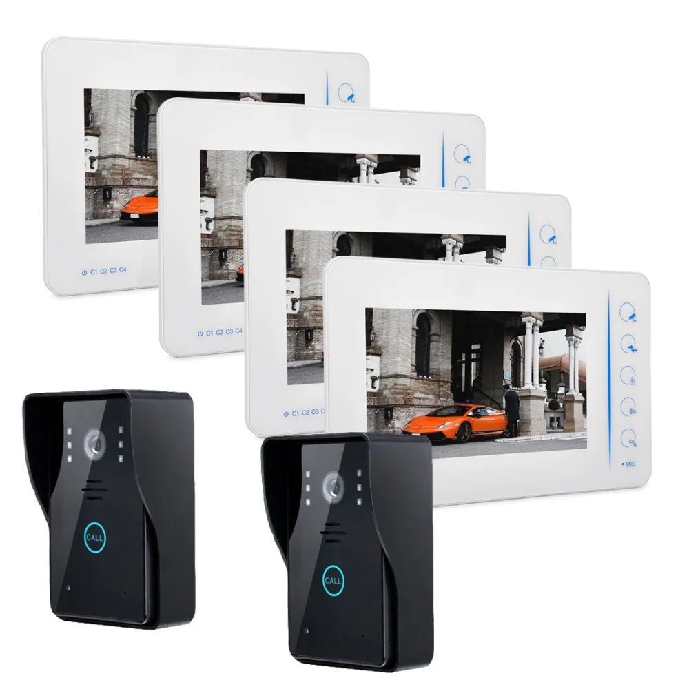 7 inch TFT LCD Monitor Video font b Door b font phone Intercom HD font b