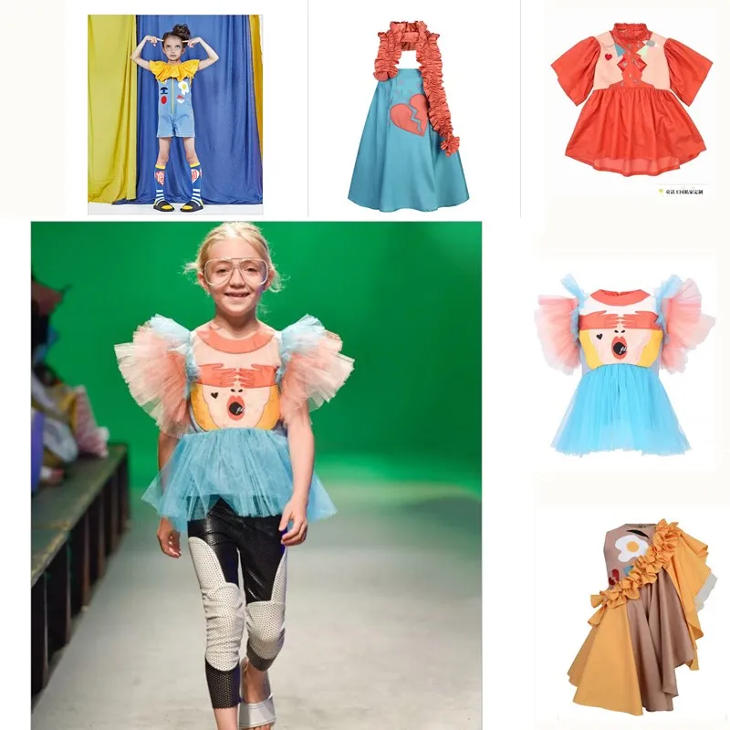 Летние Детские платья принцессы; Одежда для девочек; модные юбки-пачки; комплекты одежды для детей; футболки; топы; одежда для семьи; пачка