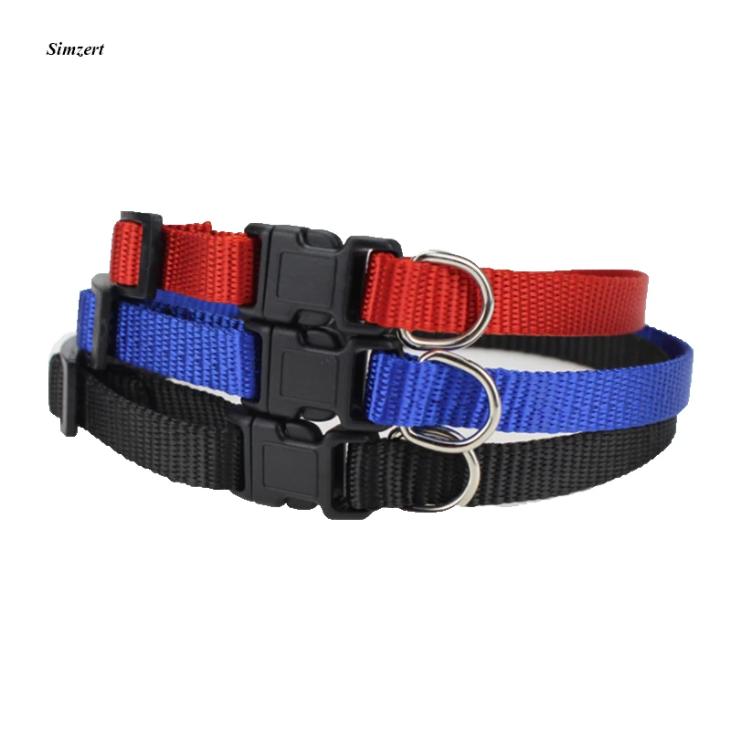 

Simzert Pet Collar Solid Color Nylon Dog Collar and Cat Collar Dog Harness Dog Leash Dog Supplies Pet Accessories Pitbull.8z