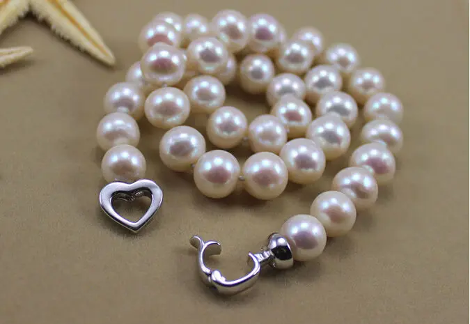 

elegant 10-11mm south seas white pearl necklace 19inch (9.13)