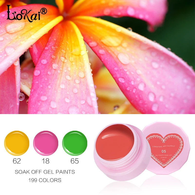 

Lokai Gel Lacquer 6ML 199 Pure Colors UV Gel Manicure DIY Nail Art Tips Gel Polish Design Nail Painting Color Gel Varnish 1-30