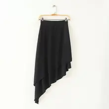 Настройка Женская Нерегулярные Лето миди шифоновая юбка элегантные дамы Slim Fit Асимметричный средней длины Юбки для женщин плюс Размеры 3xs-10xl