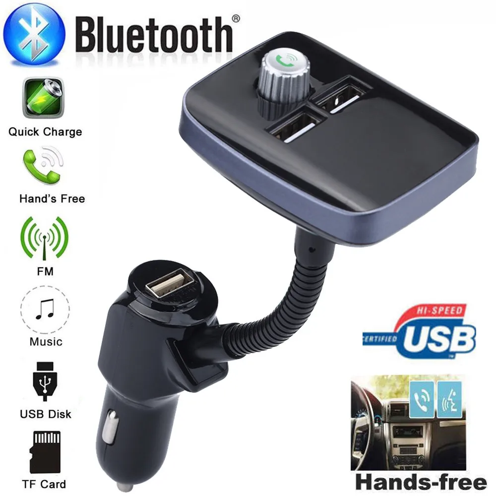 

2019 Multifunction FM Transmitter FM Modulator Quick Charge 3.0 Charger Handsfree Car Kit MP3 Playe To Mp3 Voiture Adapter H0201