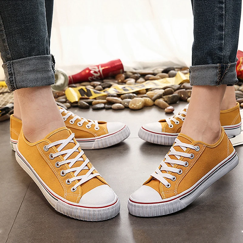 2018 New fashion sneaker canvas shoes female spring summer white shoes women casual shoes-in ...