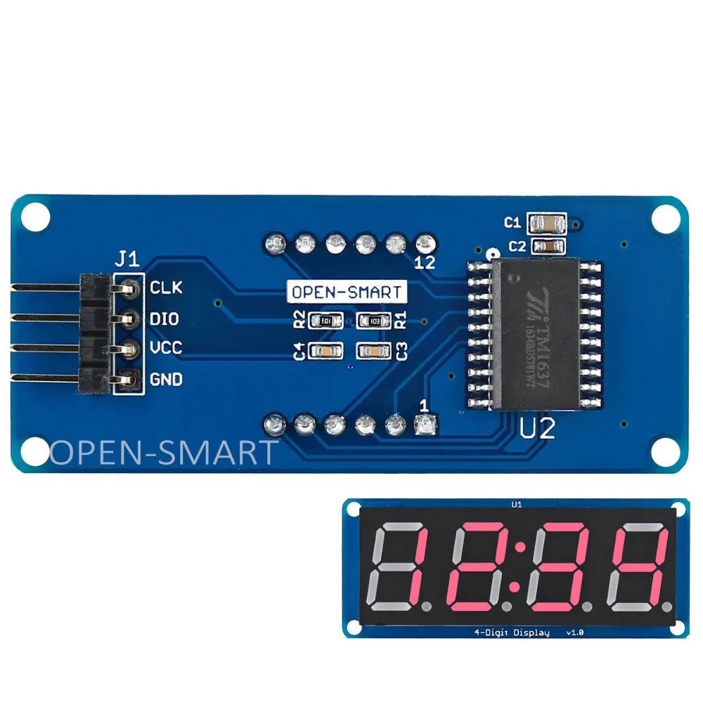 Cronómetro Arduino Display Segmentos Digitos Reloj Módulo De Pantalla LED  Digital TM1637 De Bits Para Arduino,