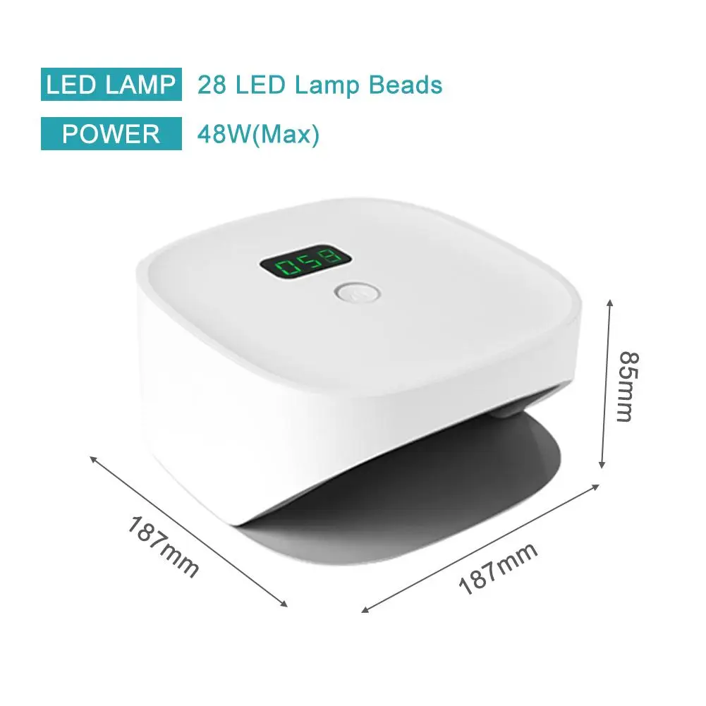 

Nail Dryer 48W UV LED Nail Lamp, Gel Nail Polish Kit With UV Light Portable 6000mAh Built-in Lithium Battery